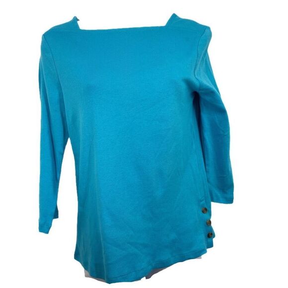 Chico’s size small 100% cotton square neckline ultimate tee - Picture 1 of 7